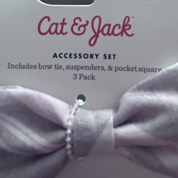 NWT Cat & Jack accessory set bow tie, suspenders and pocket square - Picture 2 of 3
